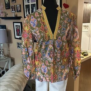 Zara Multicolor Bohemian Tunic Top